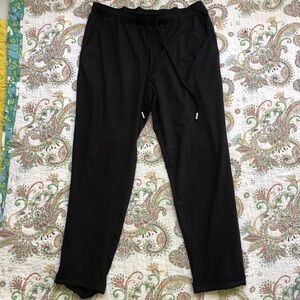 Black joggers with drawstring waist